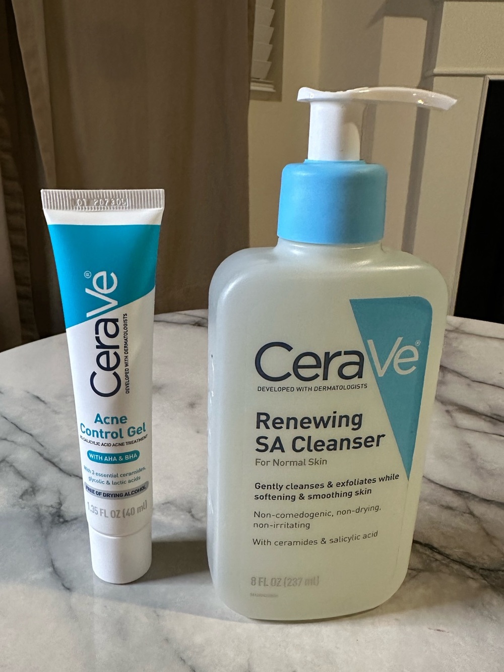 CeraVe Acne Control Gel & Renewing SA Cleanser Duo -